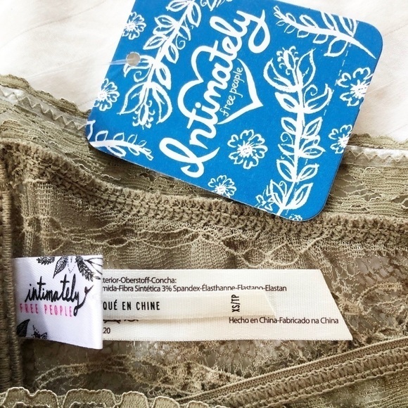 FREE PEOPLE NWT Lace Trim Bandeau Bra Size XS in Taupe - Picture 7 of 13